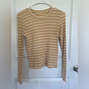 Womens striped yellow top